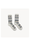 Pokoloko Alpaca Print kids socks in White with repeating alpaca motif