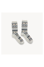 Pokoloko Alpaca Print kids socks in White with repeating alpaca motif