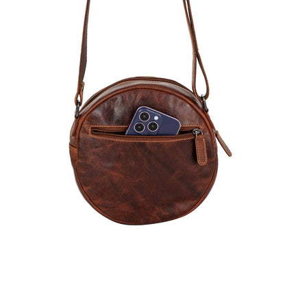 Greenwood Leather Sandy Shoulder Bag - Brown