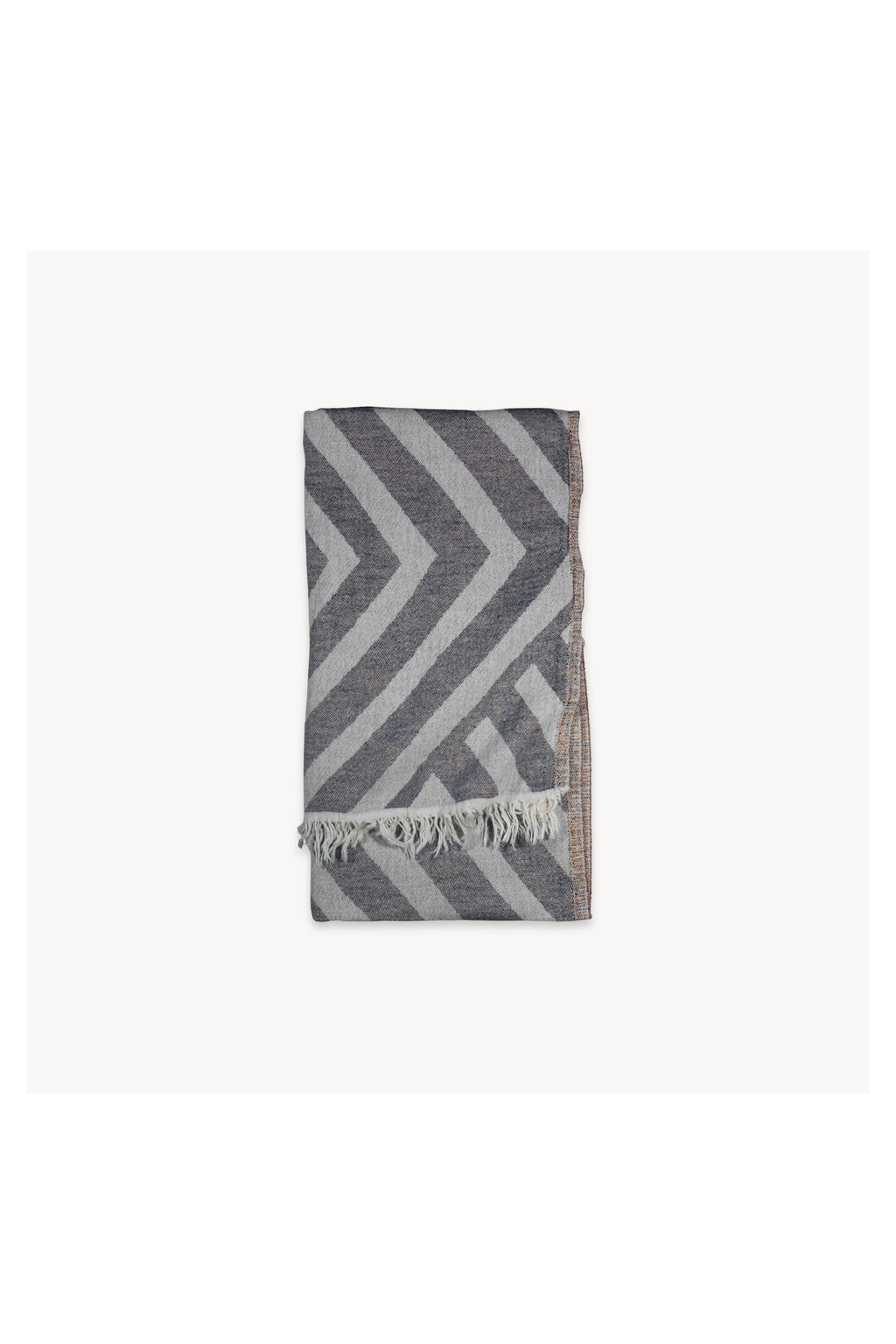 Pokoloko Combination Diamond Turkish cotton towel with neutral geometric pattern
