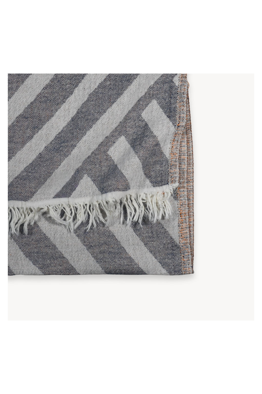 Pokoloko Combination Diamond Turkish cotton towel with neutral geometric pattern