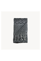 Pokoloko Charcoal Sketch Turkish cotton towel with hand-drawn abstract pattern