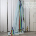 Big Blue Moma Rainbow Peshtemal: Baby Turquoise / Standard