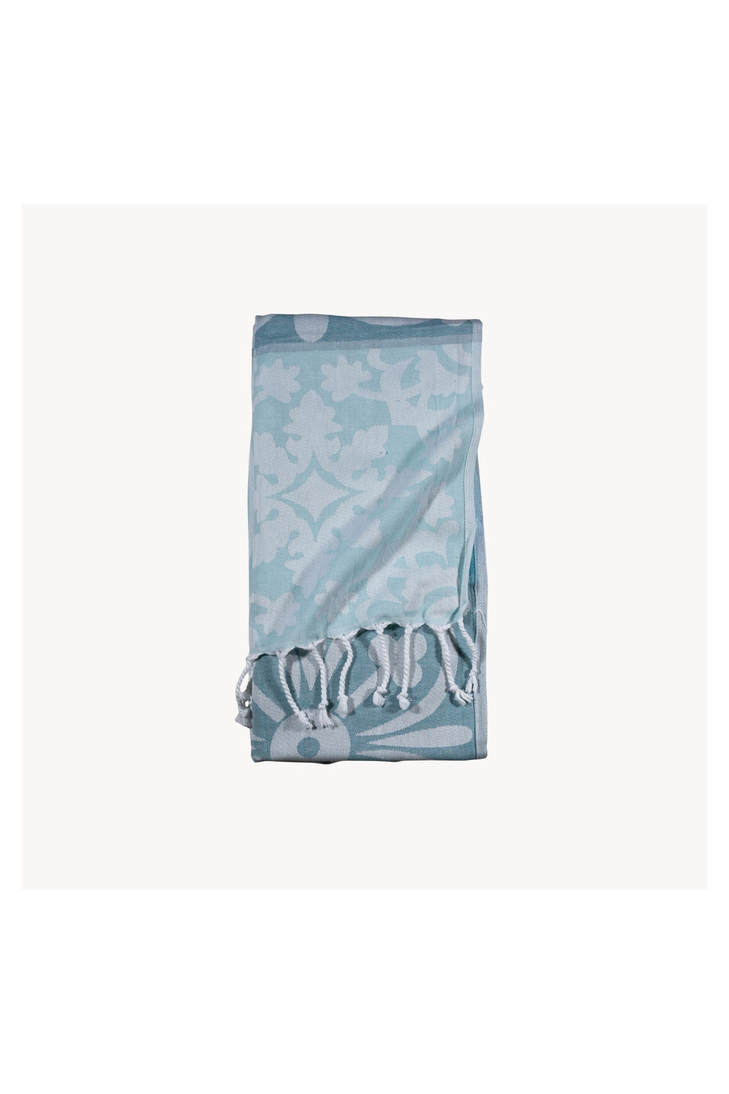 Pokoloko Quilted Turkish cotton towel with textured geometric weave