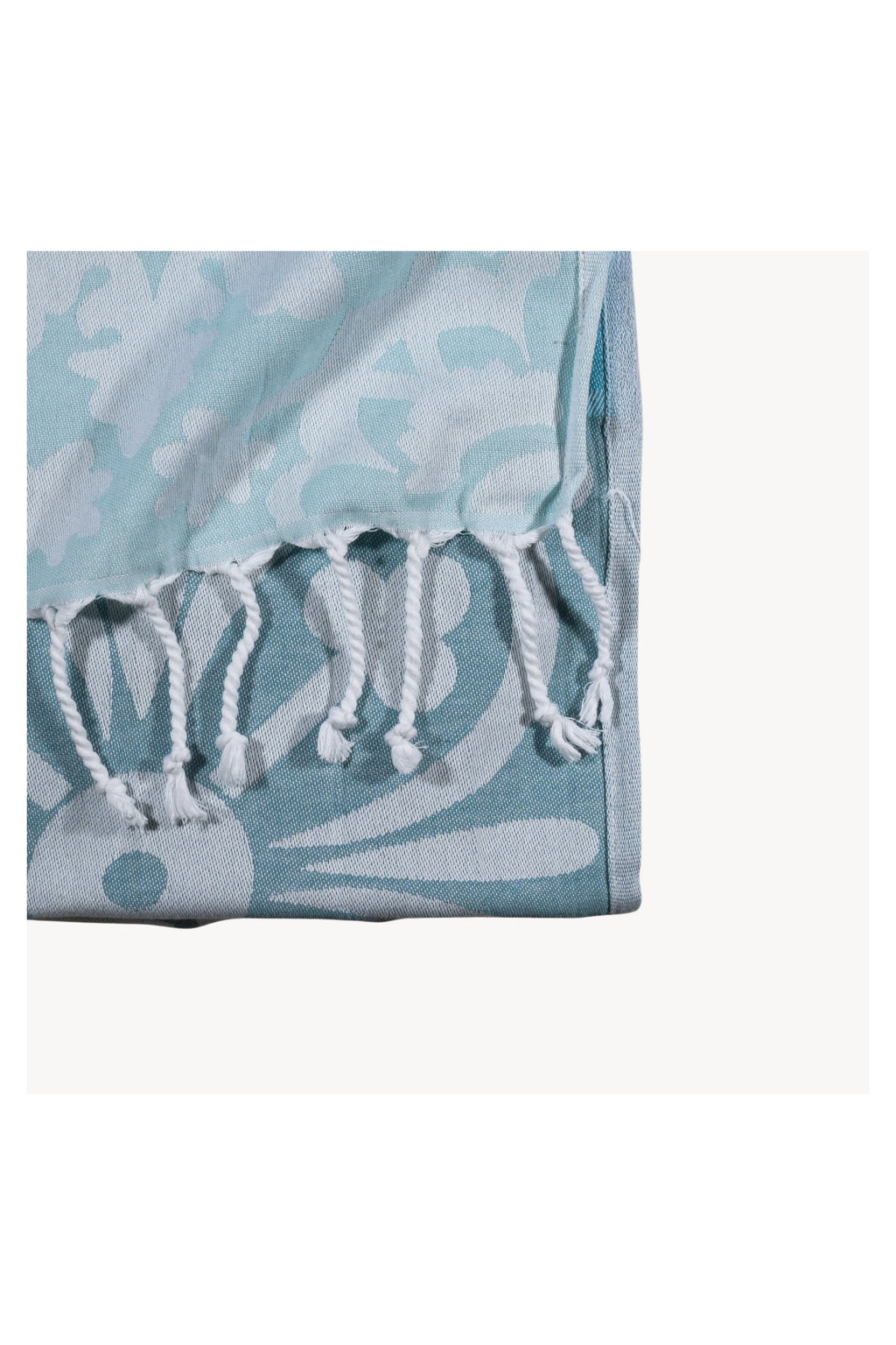 Pokoloko Quilted Turkish cotton towel with textured geometric weave
