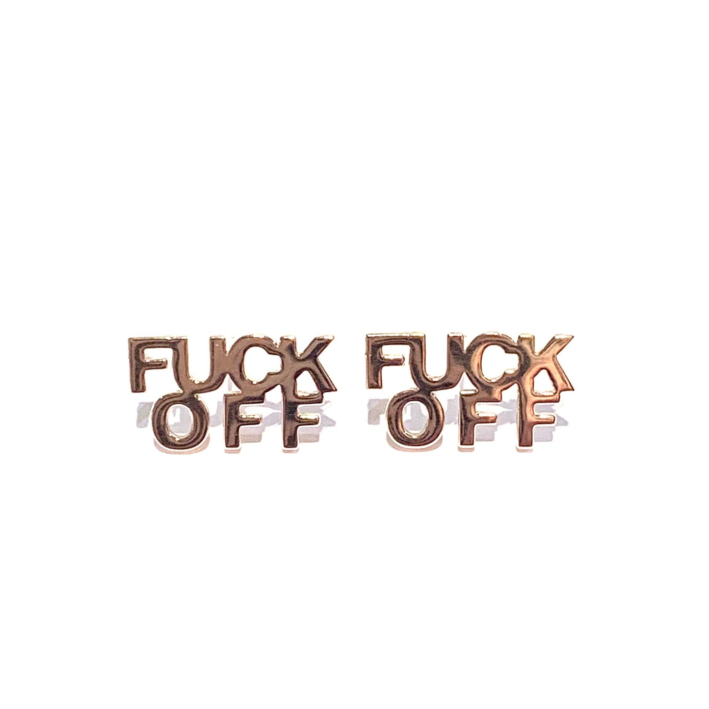 Royce and Oak Curse F OFF Earrings - Silver