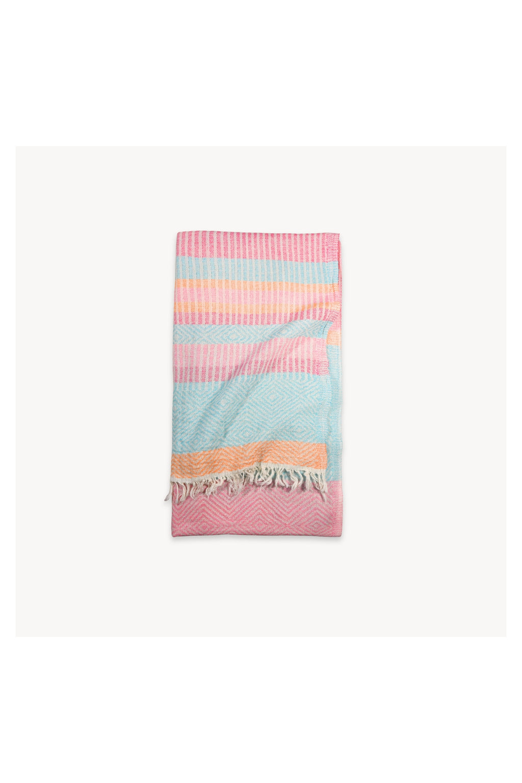 Pokoloko Teaberry Turkish cotton towel with berry-toned woven pattern