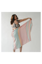 Pokoloko Teaberry Turkish cotton towel with berry-toned woven pattern