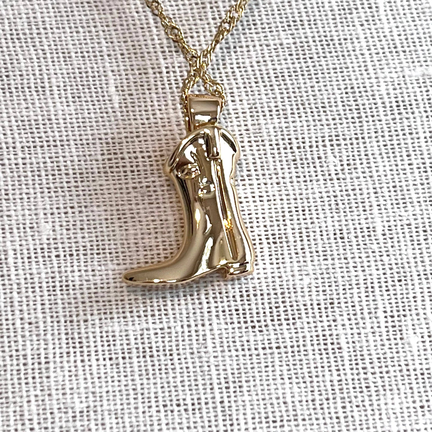 Royce and Oak Western Boot Necklace - Gold