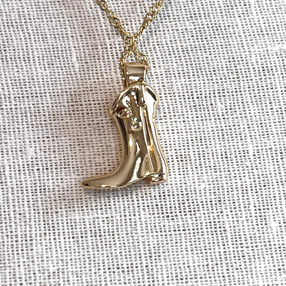 Royce and Oak Western Boot Necklace - Gold