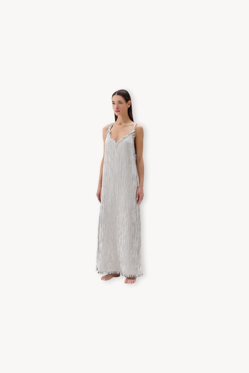 Pokoloko Striped Crinkle Strappy Dress