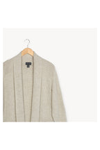 Pokoloko Long Cartier alpaca sweater in Chai Latte, long open-front silhouette