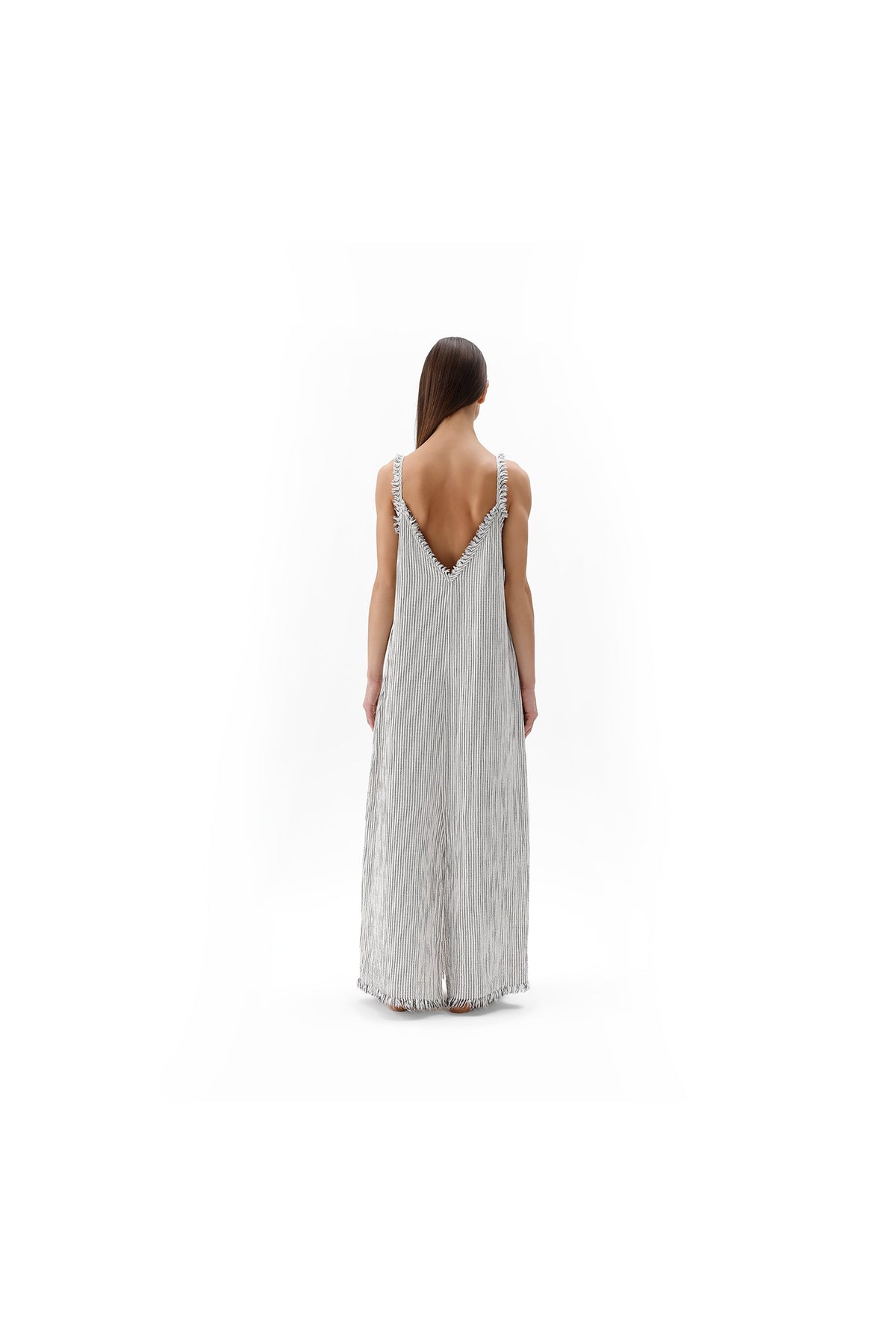 Pokoloko Striped Crinkle Strappy Dress