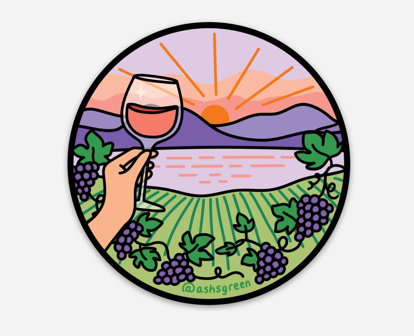 Vineyard - 3" vinyl sticker