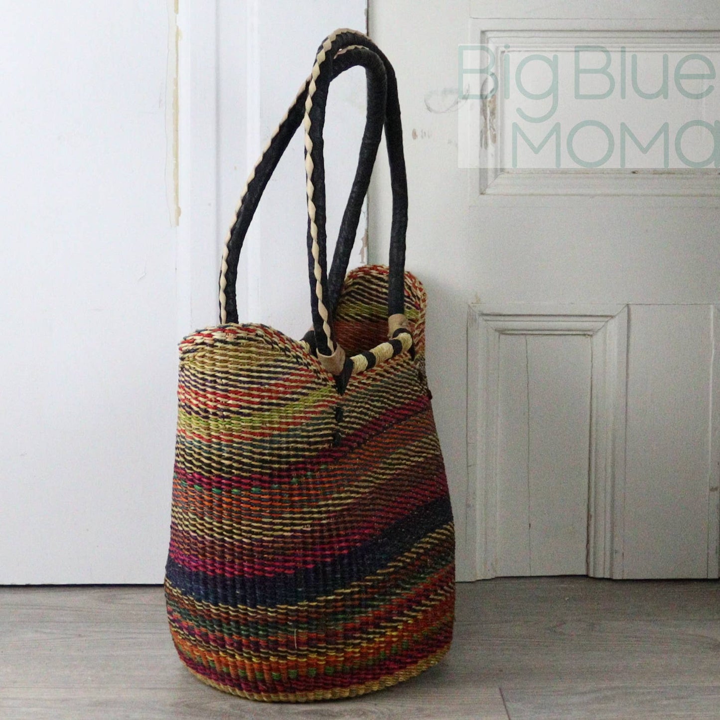 Big Blue Moma Shoulder Shopper - Traditional Palette