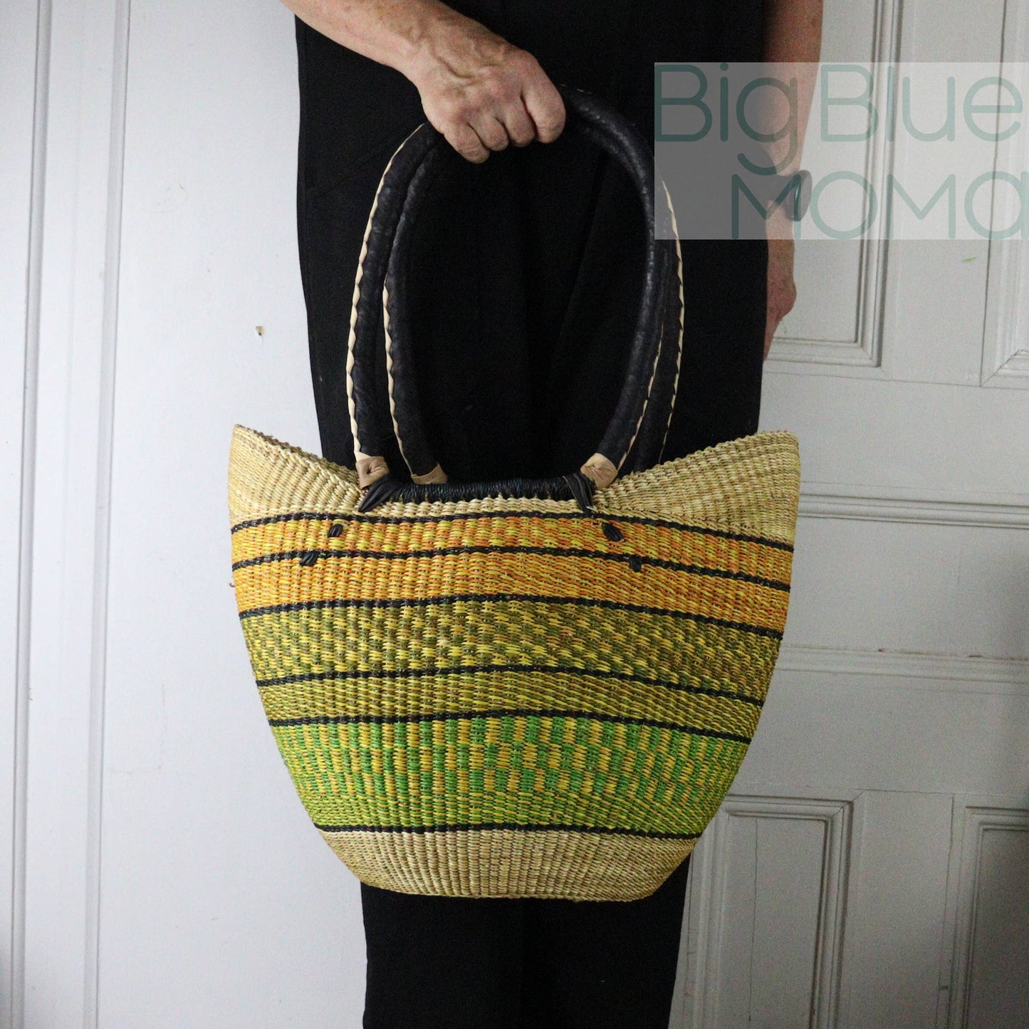 Big Blue Moma Shoulder Shopper - Traditional Palette