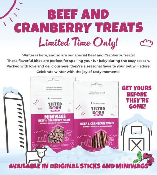Beef and Cranberry Treats For Dogs 100g/3.53oz