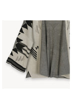 Pokoloko Jacqueline Jacquard alpaca sweater in Coffee Cream with geometric knit pattern