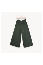 Pokoloko Loft Cotton palazzo pants in Forest with wide-leg silhouette