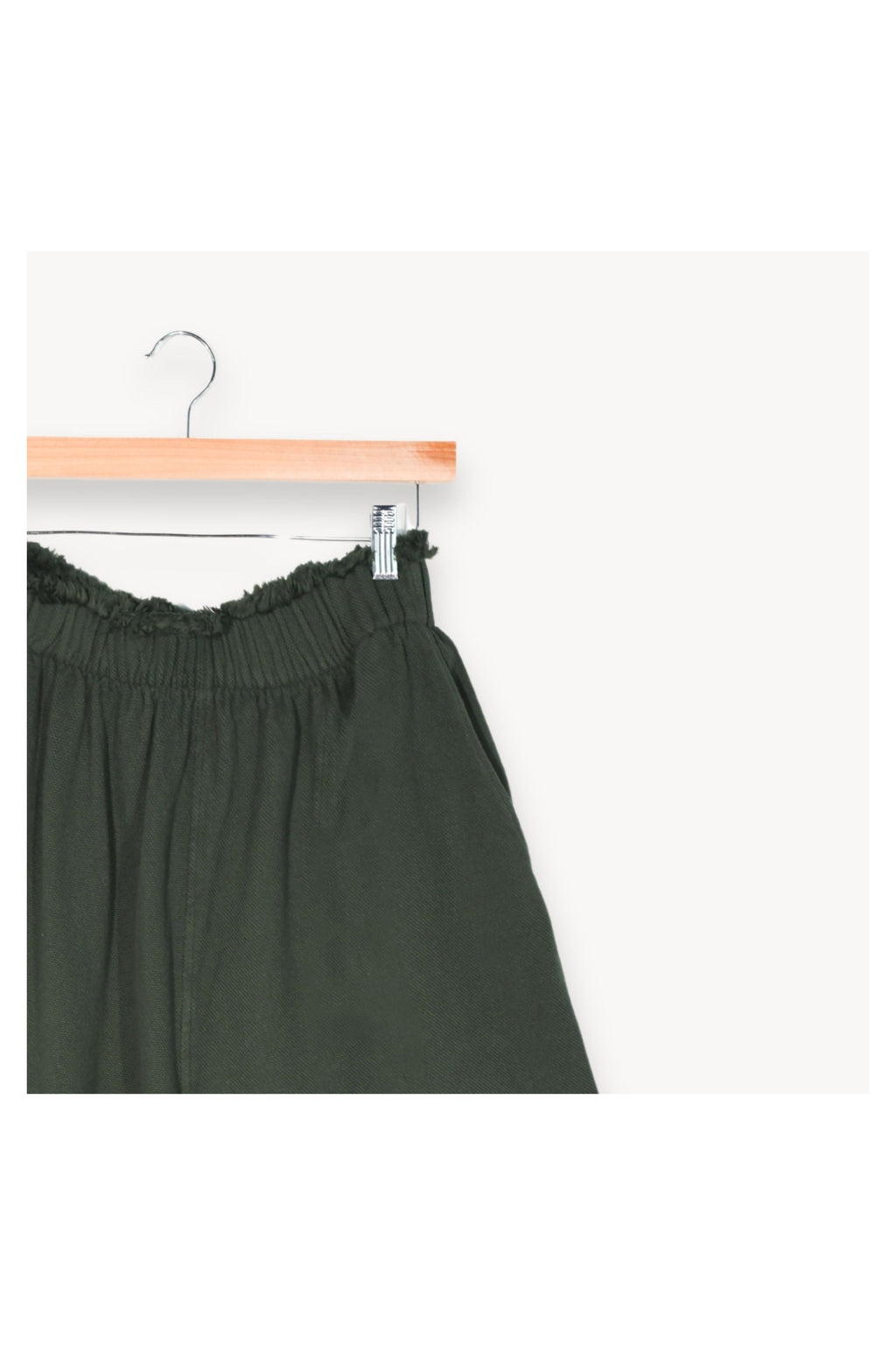 Pokoloko Loft Cotton palazzo pants in Forest with wide-leg silhouette