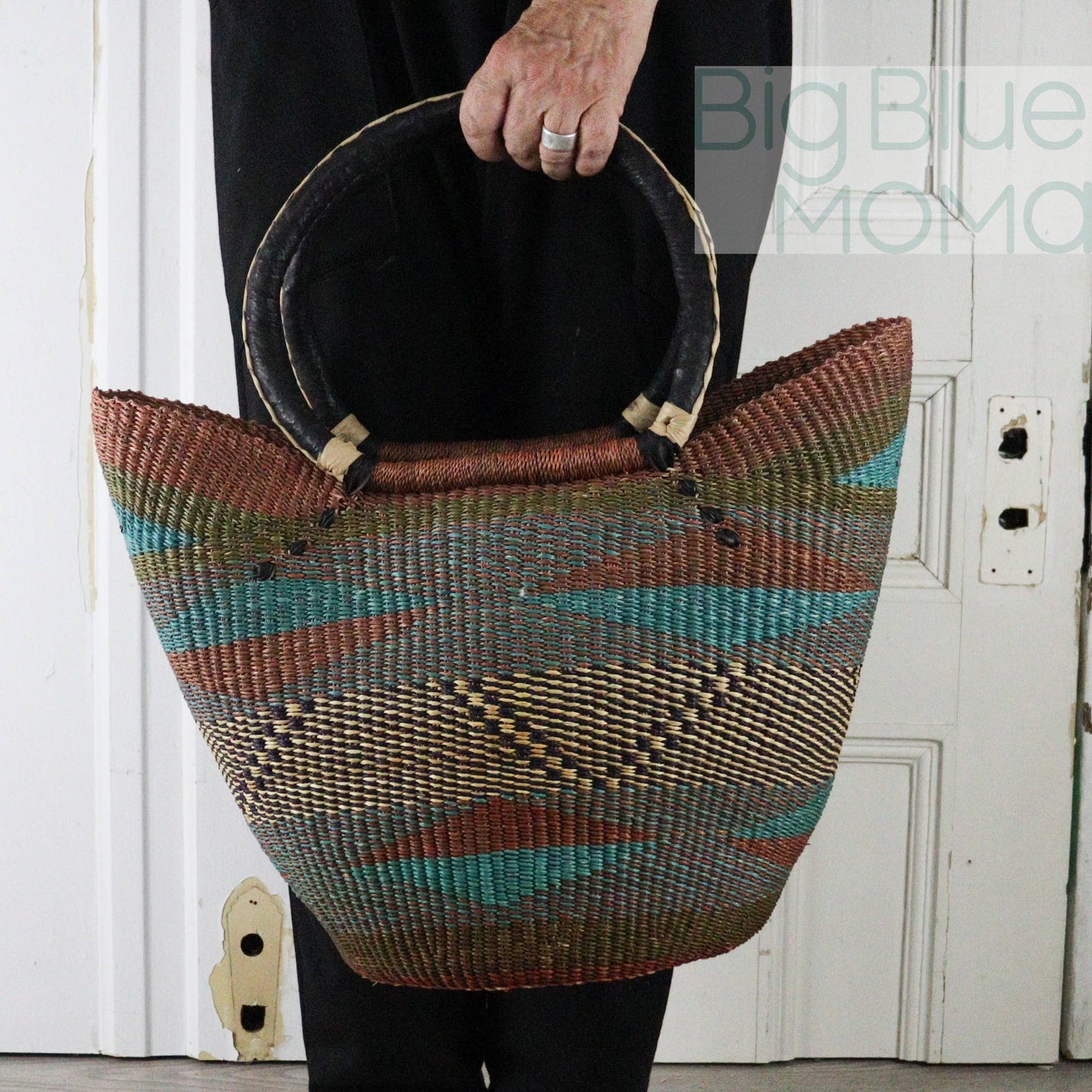 Big Blue Moma U Shopper Large - Traditional Palette