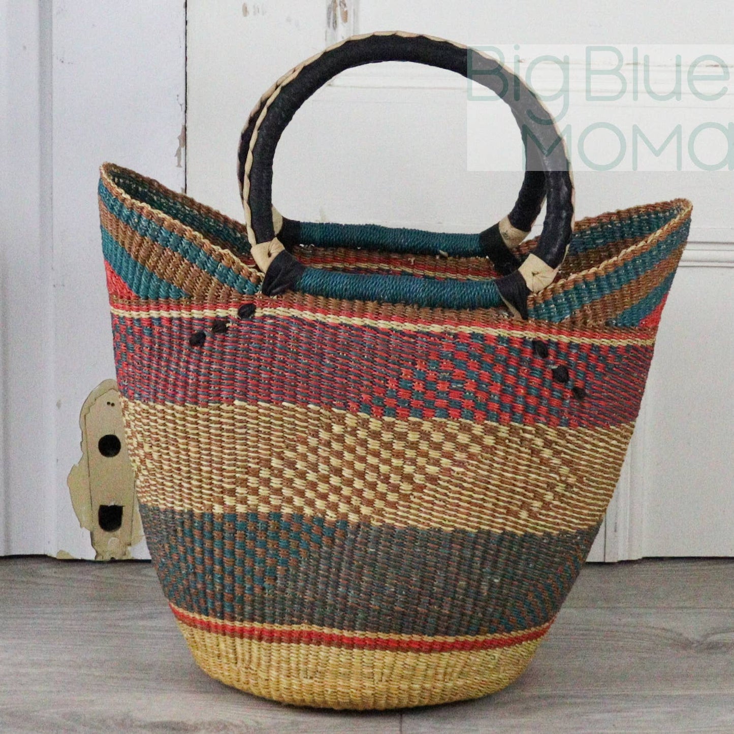 Big Blue Moma U Shopper Large - Traditional Palette