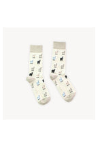 Pokoloko Alpaca Fiesta Pima crew socks with multicolour alpaca pattern