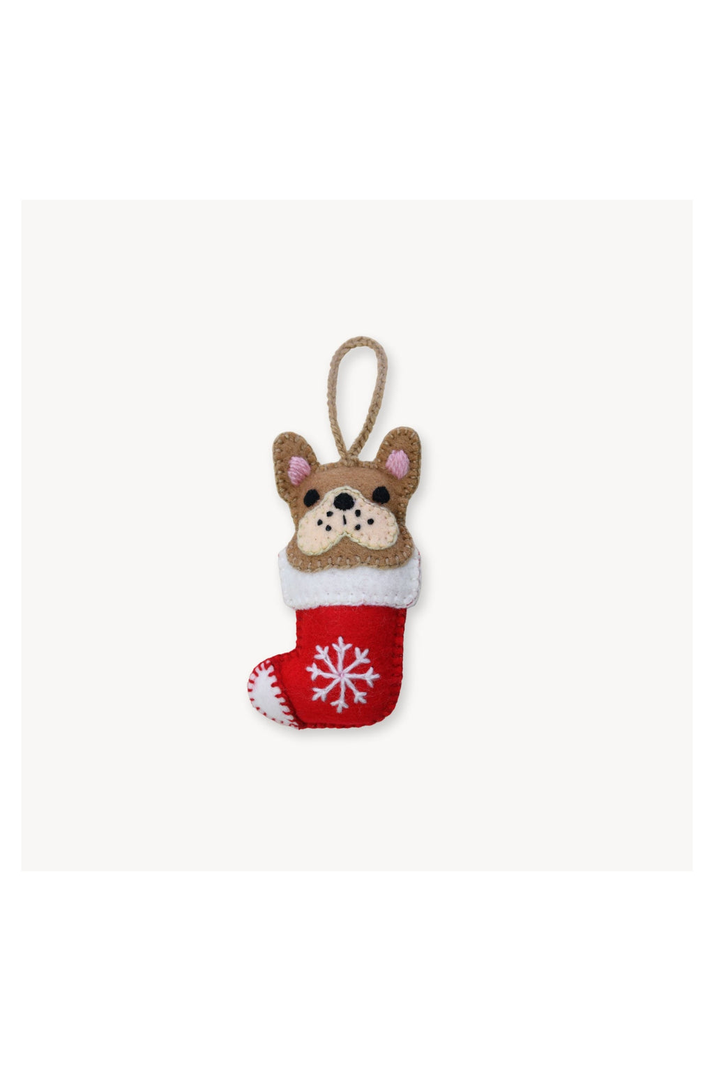 Pokoloko hand-embroidered Winston ornament made by Peruvian artisans