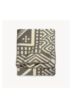 Pokoloko Southwest throw blanket in Etching with reversible geometric pattern