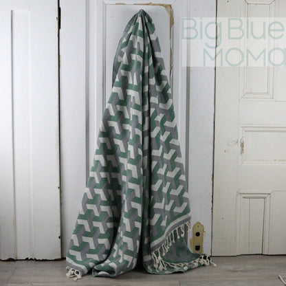 Big Blue Moma Kare Peshtemal: Moss Green / Standard