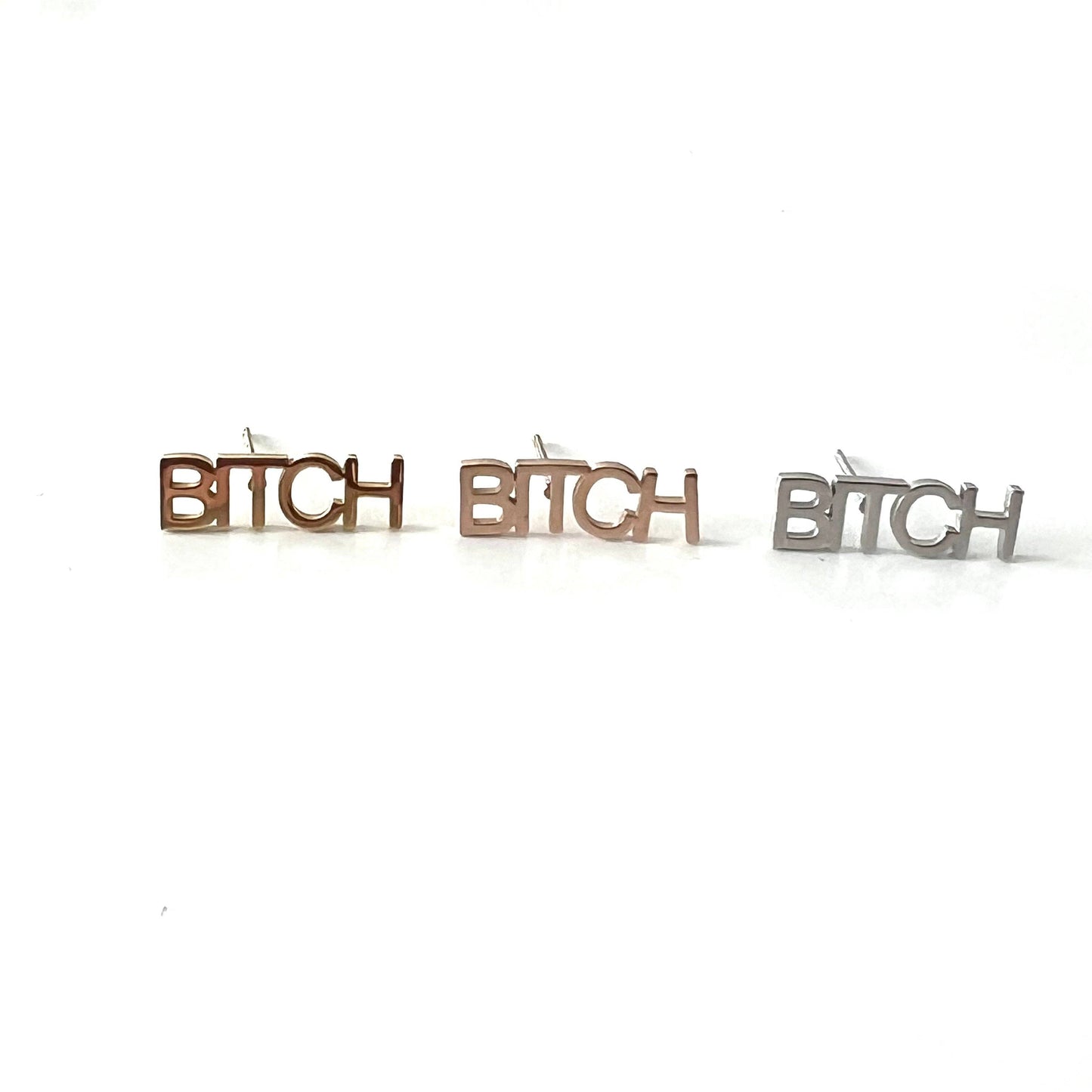 Royce and Oak Bitch Earrings - Silver
