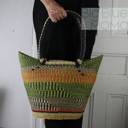Big Blue Moma Shoulder Shopper - Traditional Palette