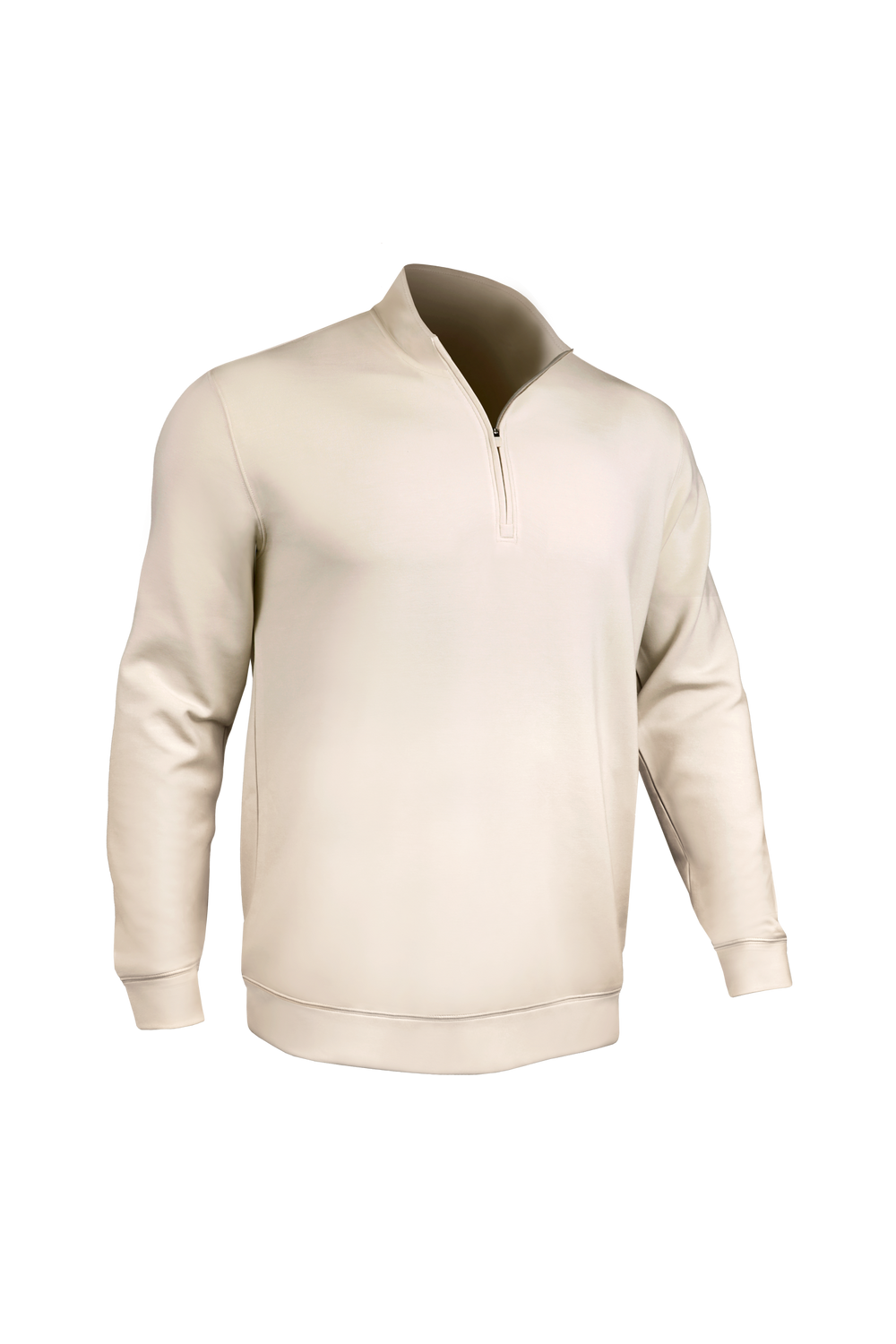 2UNDR Cordero quarter-zip long-sleeve pullover in Tan
