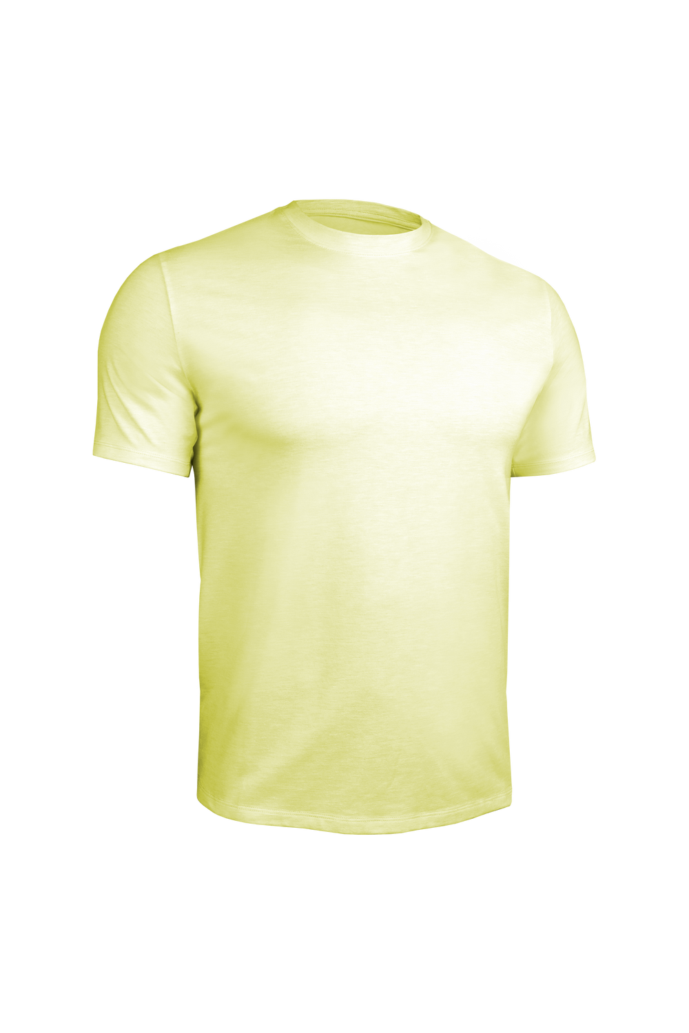 2UNDR Luxury Crew Tee in Heathered Yellow
