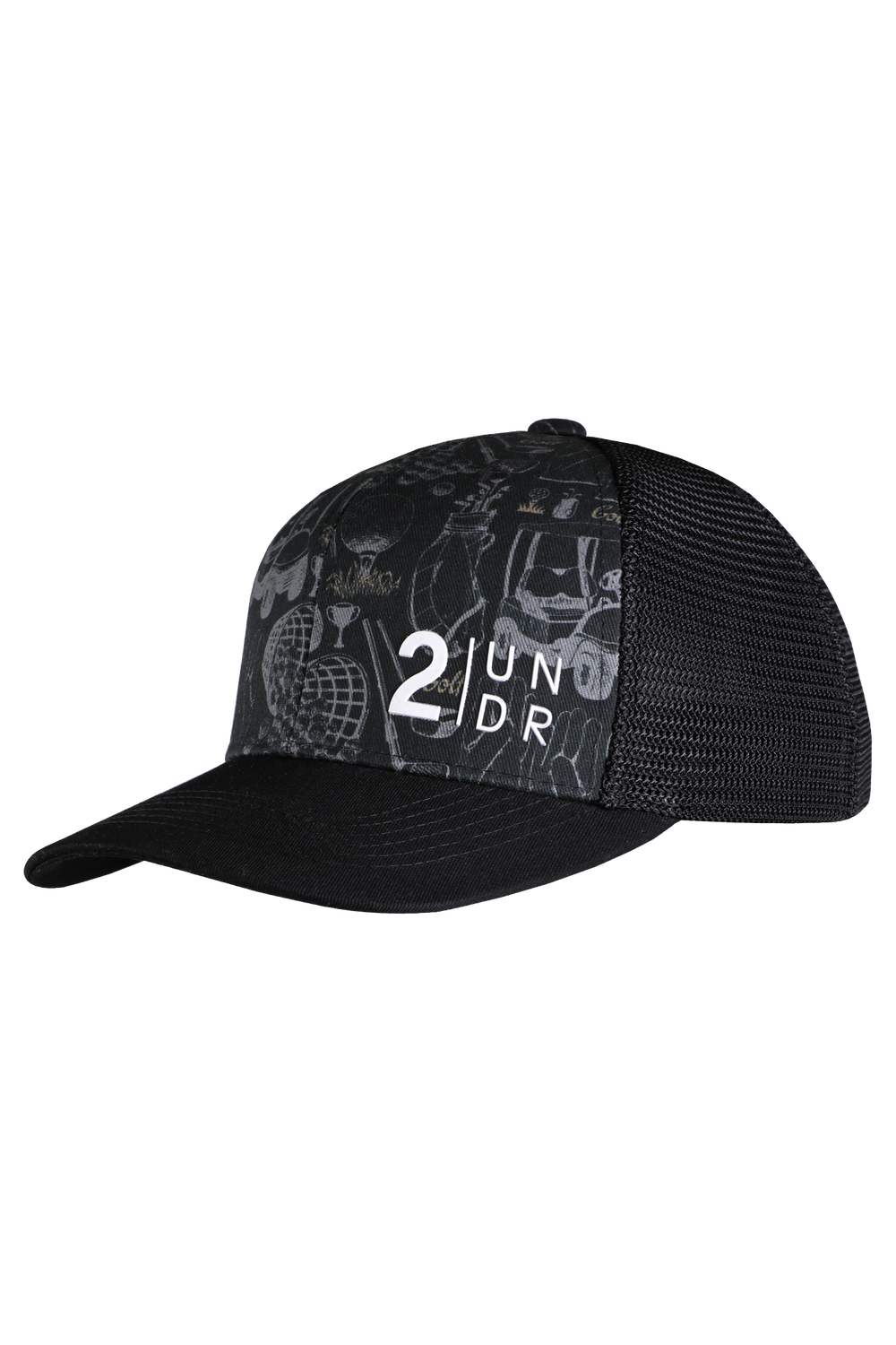 2UNDR Range Time Black trucker hat