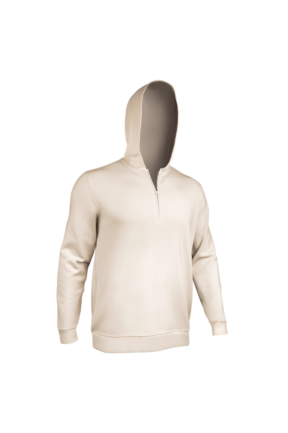 2UNDR Ruxton quarter-zip long-sleeve hoodie in Tan