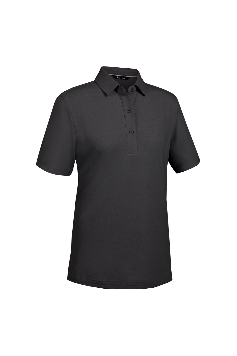 2UNDR Women's Classic short-sleeve polo in Black