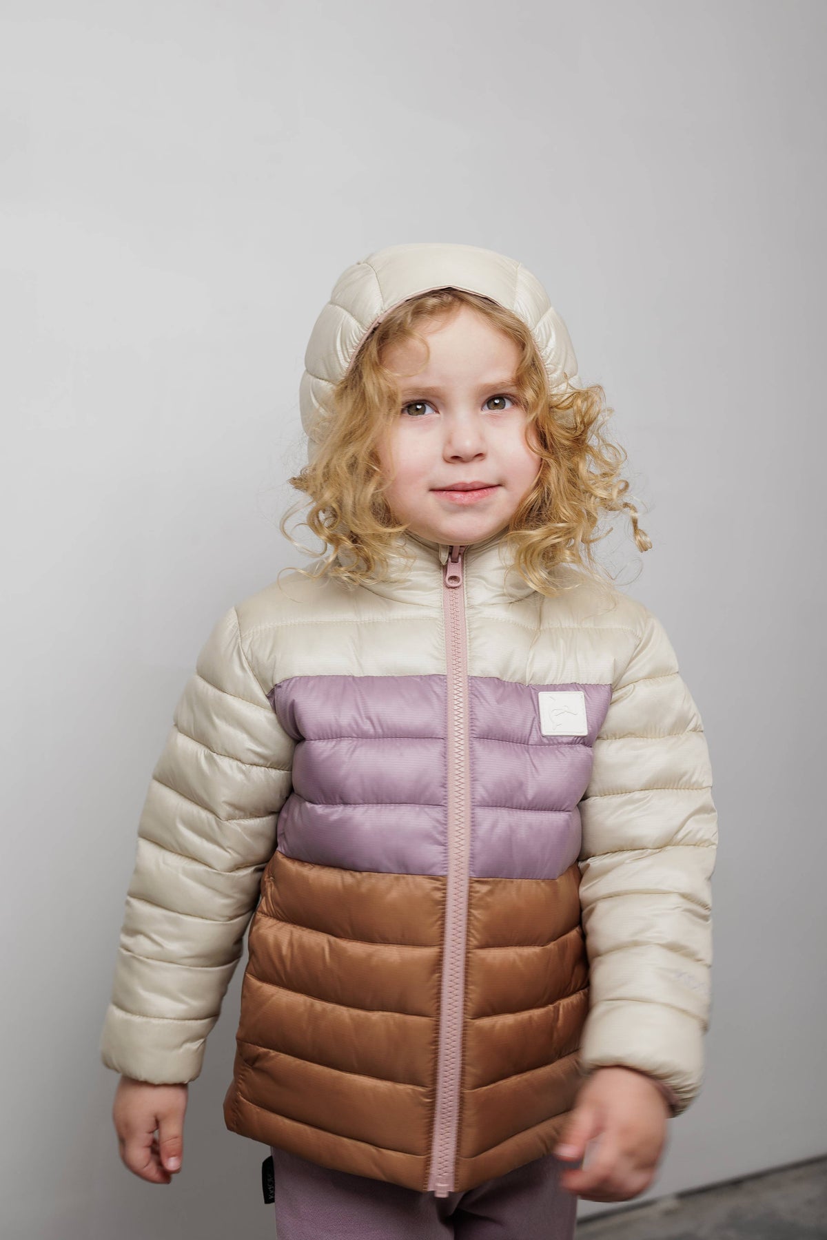 KidORCA Porteau Reversible Waterproof Puffer Jacket - Dusty Rose, product photograph