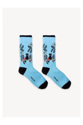 Pokoloko Coffee Cats Pima crew socks with coffee cup and cat pattern