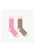 Pokoloko Breast Cancer Awareness Pima crew sock two-pack with body-positive pattern