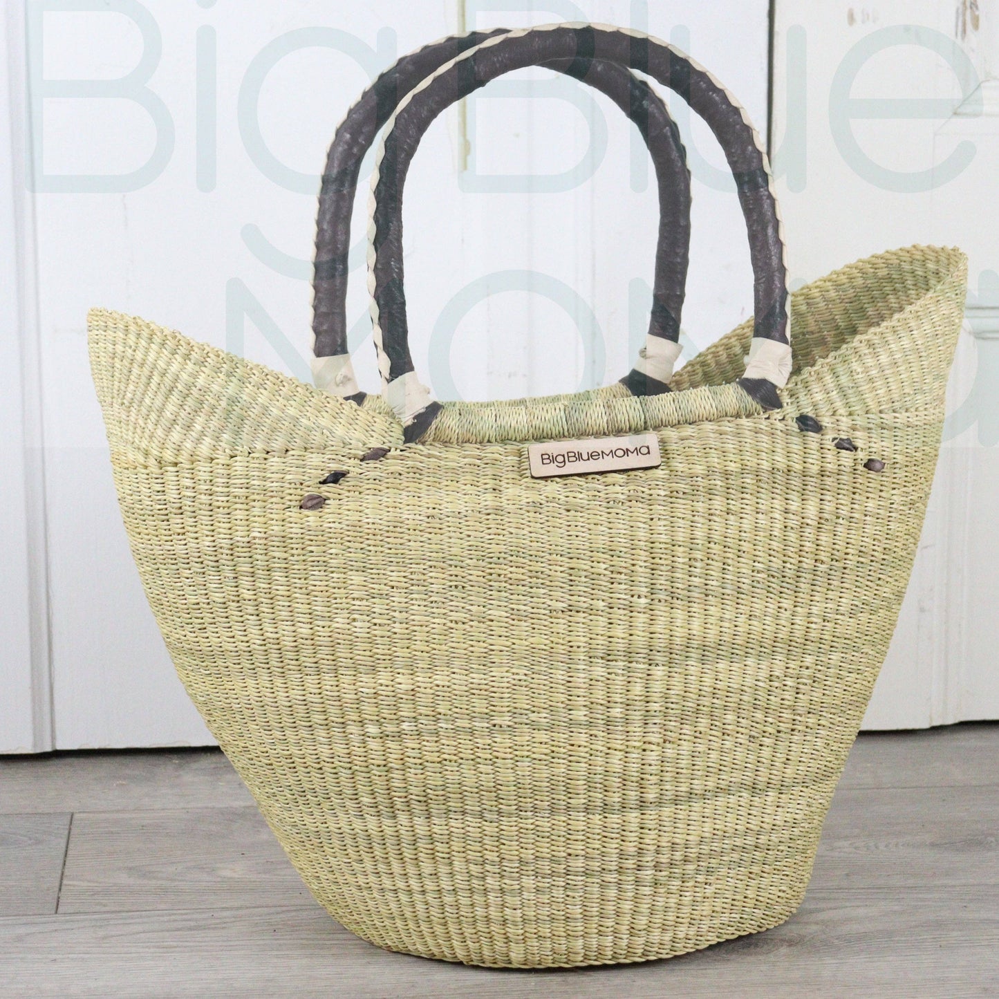 Big Blue Moma Bolga Basket - Large U Shopper - Supernatural