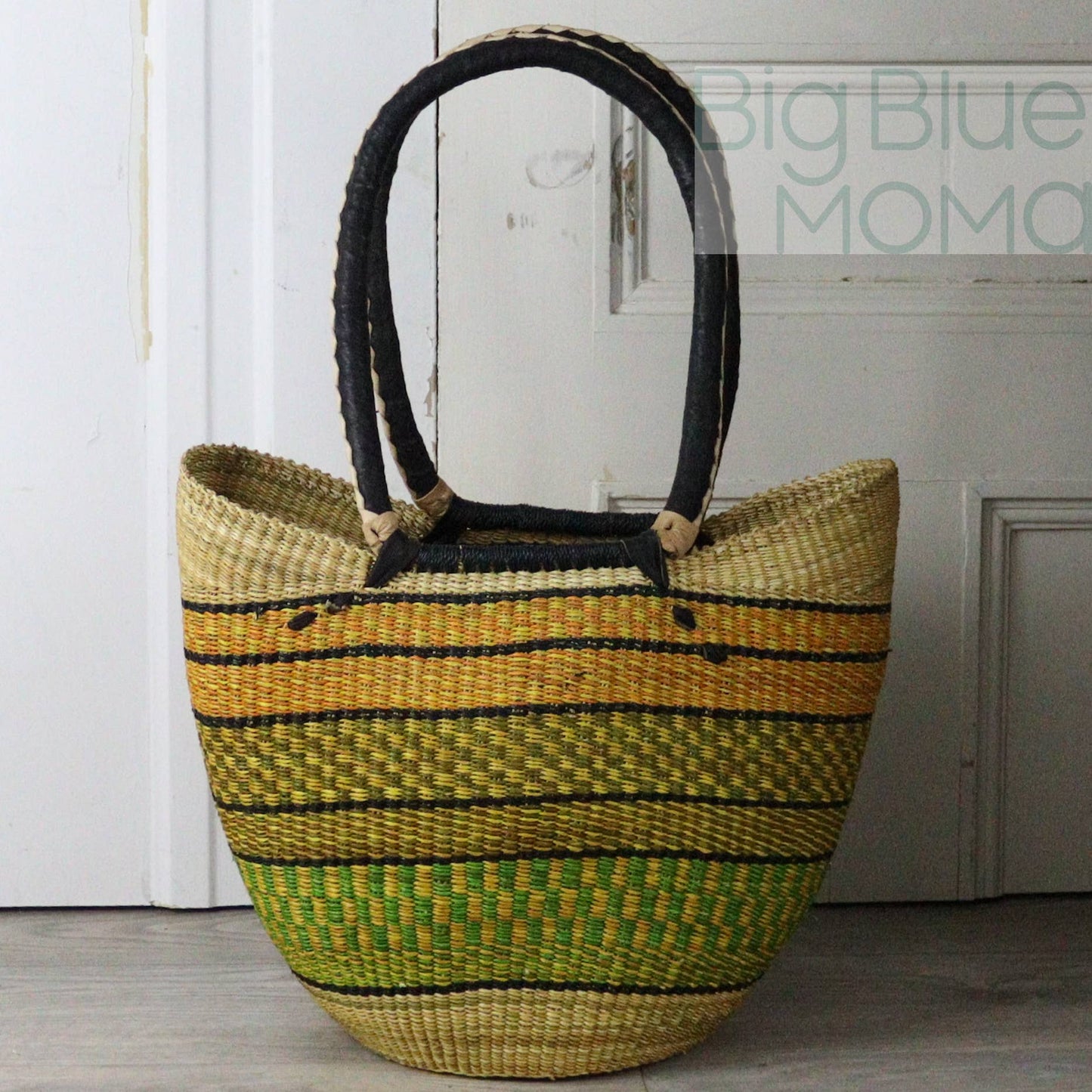 Big Blue Moma Shoulder Shopper - Traditional Palette