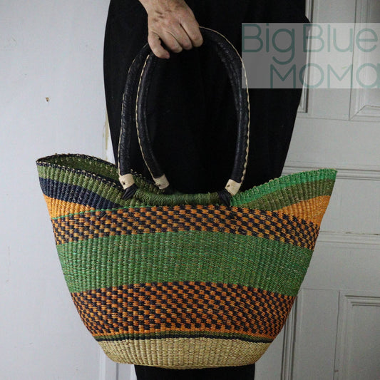 Big Blue Moma Shoulder Shopper - Traditional Palette