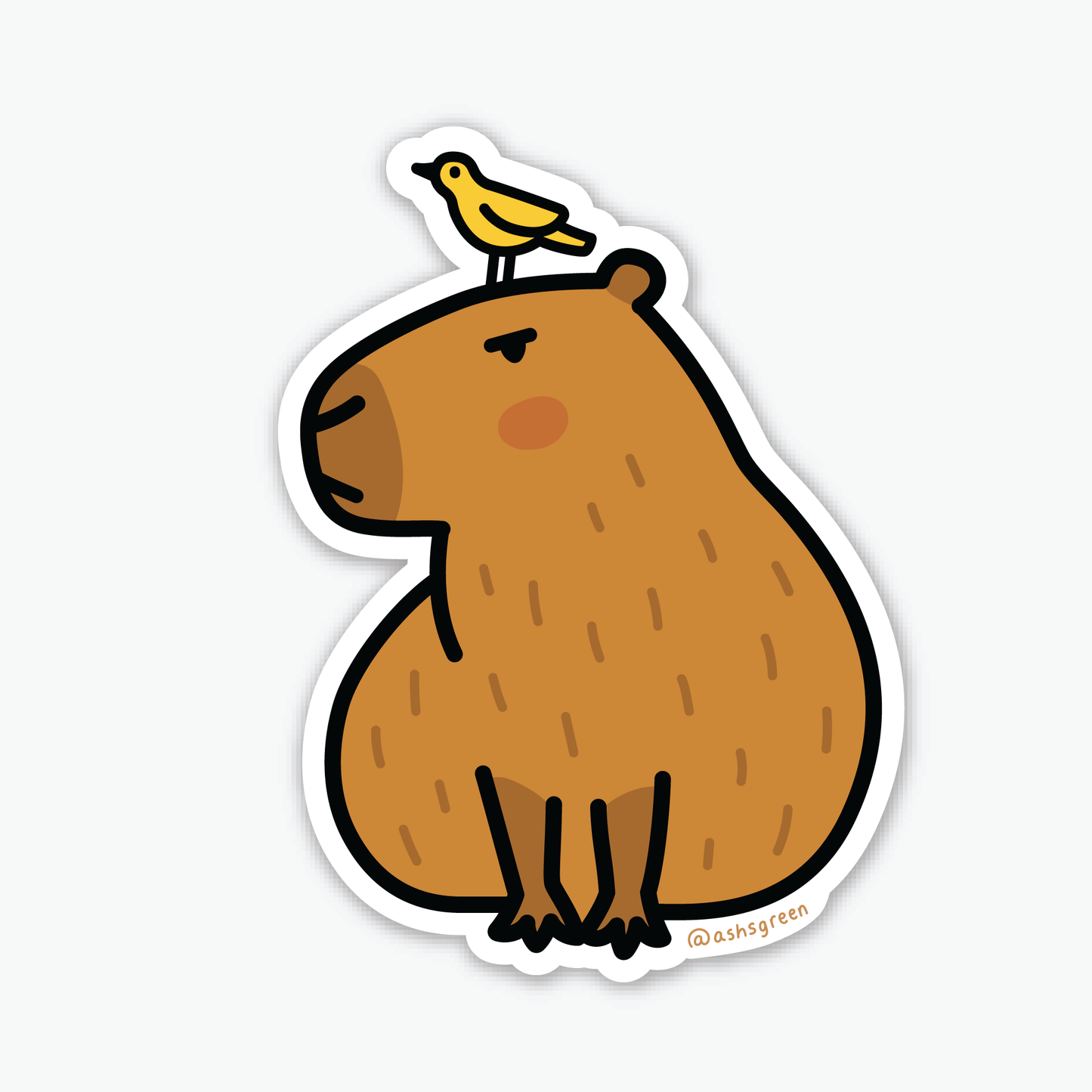 Spicy Capybara - 3" vinyl sticker