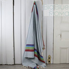 Big Blue Moma Rainbow Peshtemal: Baby Turquoise / Standard