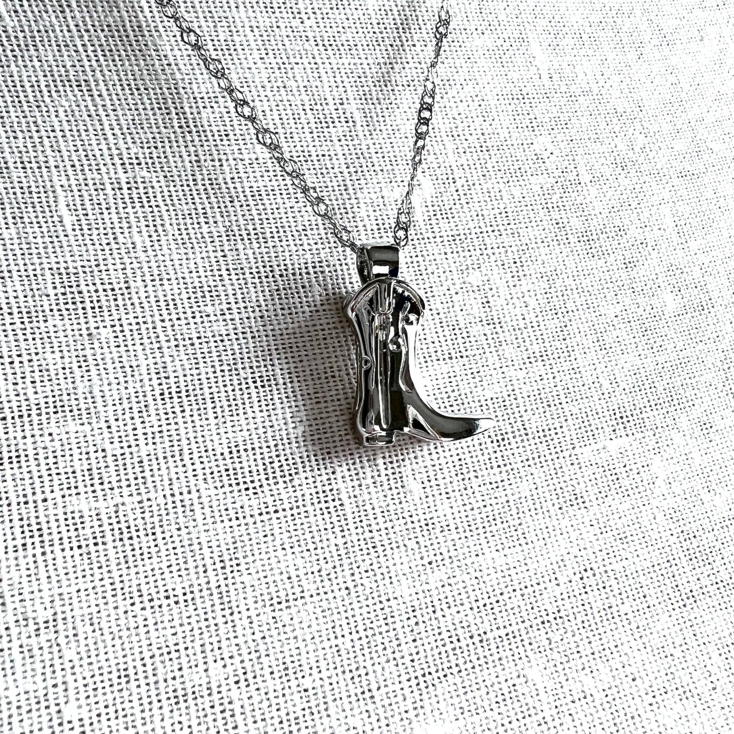 Royce and Oak Western Boot Necklace - Silver