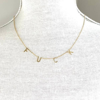Royce and Oak Swear Word Necklace - Silver