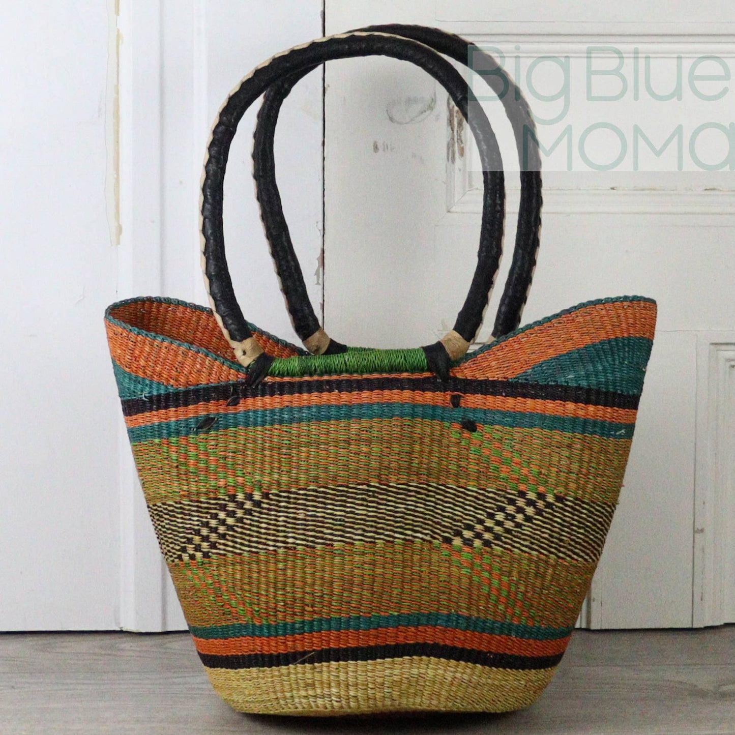 Big Blue Moma Shoulder Shopper - Traditional Palette