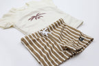 KidORCA Stripe Khaki Kids Boardie Swim Shorts, additional product photograph 6