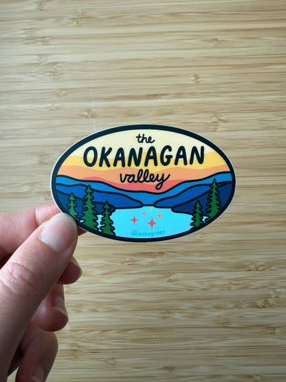 Retro Okanagan Valley - 3" vinyl sticker